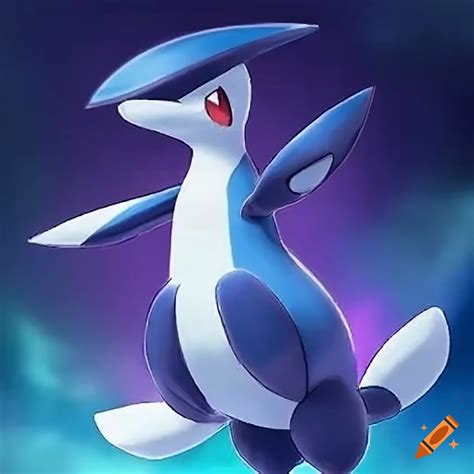 Artwork of a new sky-type pokémon by ken sugimori