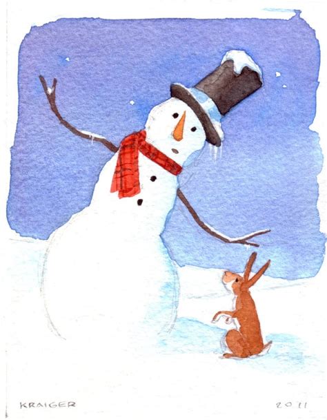 Snowman Watercolor