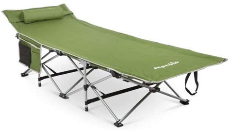 Alpcour Folding Camping Cot with Headrest (Great Price) | Best Tent Cots for Camping