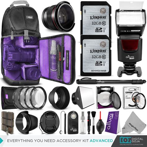 CANON Rebel T6s & EOS 760D Advanced Accessory Kit - Flash, Bag, Lenses ...