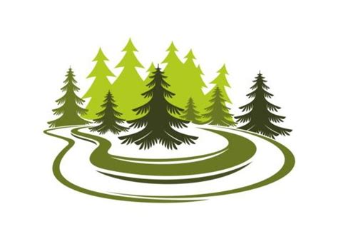 Forest trees logo vectors 01 free download