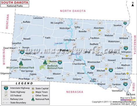 South Dakota National Parks Map | South dakota, National parks map ...