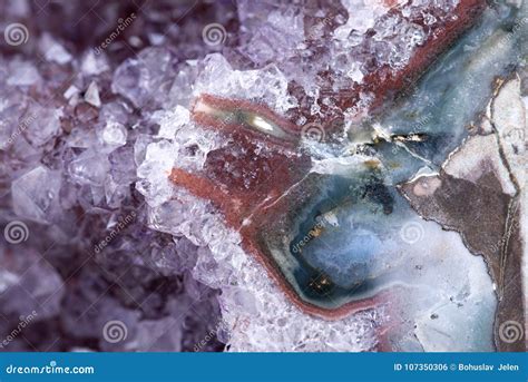 Dark Purple Amethyst Druse Geode Stock Photo - Image of geology, nature ...