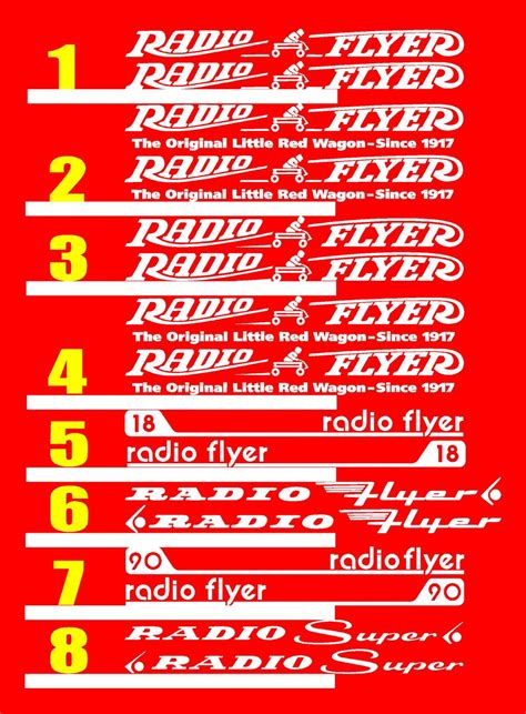 Radio Flyer Wagon High Quality Reproduction Decals/Stickers (1 PAIR | Radio flyer, Flyer und The ...