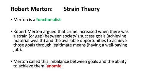 SOLUTION: Robert Merton Strain Theory Presentation - Studypool