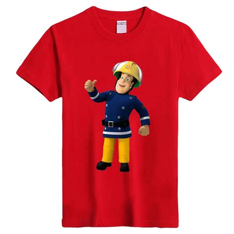 Time Limited Summer Children Clothes Fireman Sam Kids T Shirts Cotton Mixed Colors 3D Print T ...