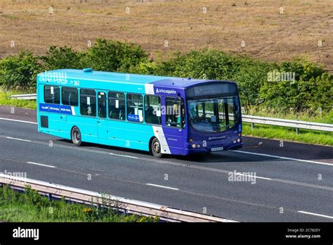 Arriva Sapphire DAF single-decker bus; PSV vehicular traffic, moving ...