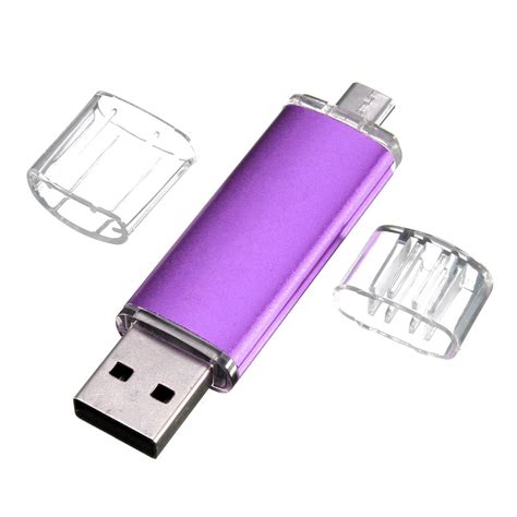 4GB USB Memory Stick OTG Micro USB Flash Drive Mobile PC purple W7I5 ...