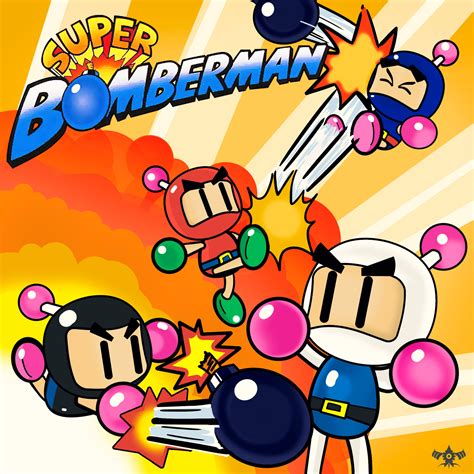 SUPER BOMBERMAN SNES COVER FANART by Paulodroid on DeviantArt