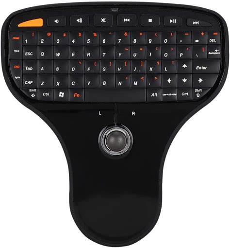 Amazon.com: Keyboard with Trackball Mouse, Wireless Multimedia Keypad QWERTY Layout, Mini USB ...