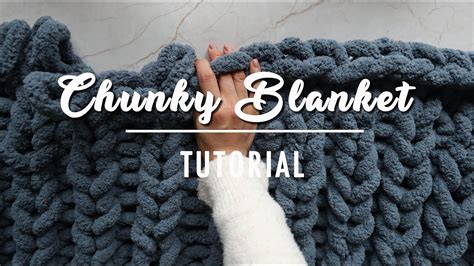 🧶 Hand Knitting Blanket 🧶 Tutorial | DIY Chunky Knit Blanket Step By Step - YouTube