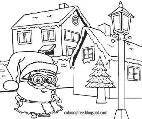 20+ Christmas Minion Coloring Pages | Homecolor : Homecolor