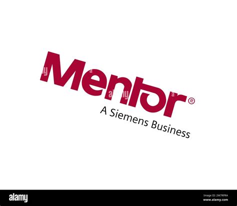 Mentor Graphics, Rotated Logo, White Background B Stock Photo - Alamy