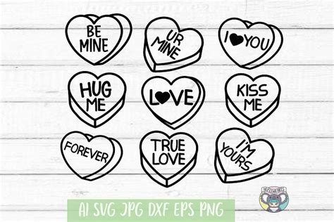 Snarky Candy Hearts SVG PNG Digital Download with Shadow Craft Supplies & Tools Clip Art & Image ...