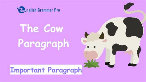 The Cow Paragraph For Class 5, 6, 7, 8, 9 & 12