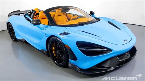 MSO Fistral Blue Over Orange 2022 McLaren 765LT Spider For Sale