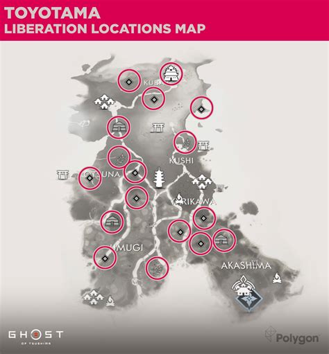 Ghost of Tsushima Toyotama liberation locations and maps guide - Polygon