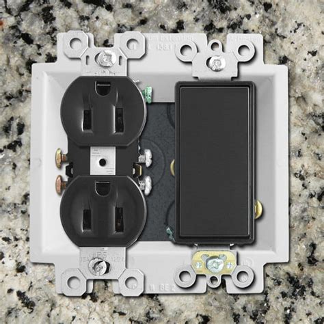 2-Gang Electrical Box Extender Raises Recessed Outlet