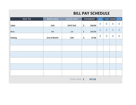 49 Free Payment Schedule Templates [Excel, Word] ᐅ TemplateLab