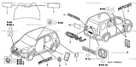 Body parts for Honda CR-V 2 generation 09.2001 - 09.2005 - Honda Car ...