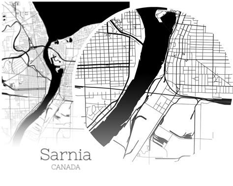 Sarnia Map INSTANT DOWNLOAD Sarnia Canada City Map Printable | Etsy