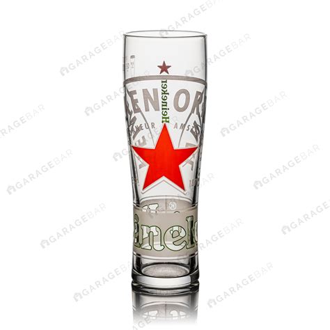 Heineken Red Star Beer Glass - Pint/20oz - GarageBar Limited