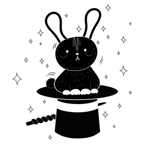 Magic hat and rabbit 13547563 Vector Art at Vecteezy