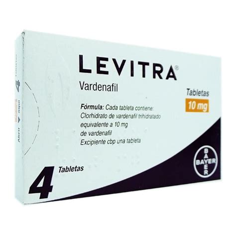 Levitra tabletas 4 pzas de 10 mg c/u | Walmart