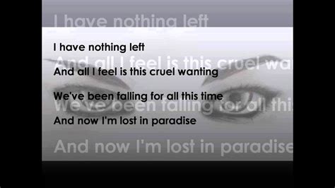 Evanescence - Lost In Paradise&Lyrics - YouTube