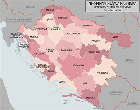 Independent State of Croatia | Map, Croatia, History