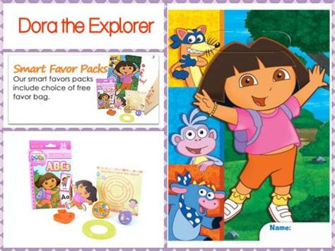 Dora the Explorer smart party favor..... | Dora the explorer, Dora, Party favors