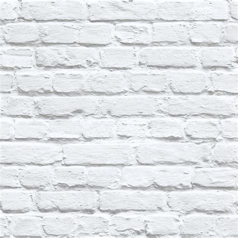 Muriva Painted White Brick Realistic Brick Effect Modern Wallpaper 102539