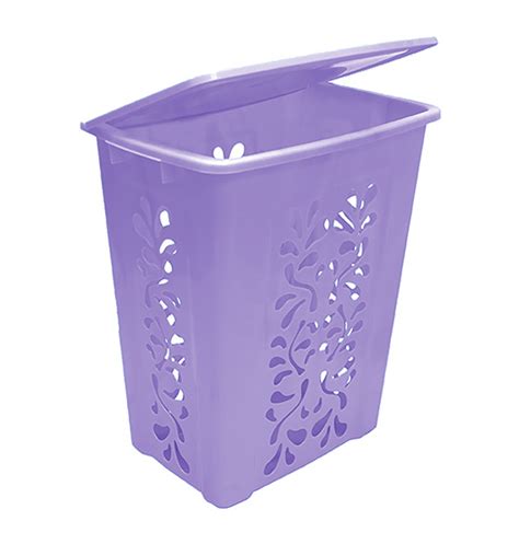 Tall Laundry Hamper Lid Purple - Gracious Living Corporation