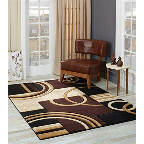 GLORY RUGS Area Rug Modern 2x7 Brown Soft Hand Carved Contemporary Floor Carpet with Premium ...