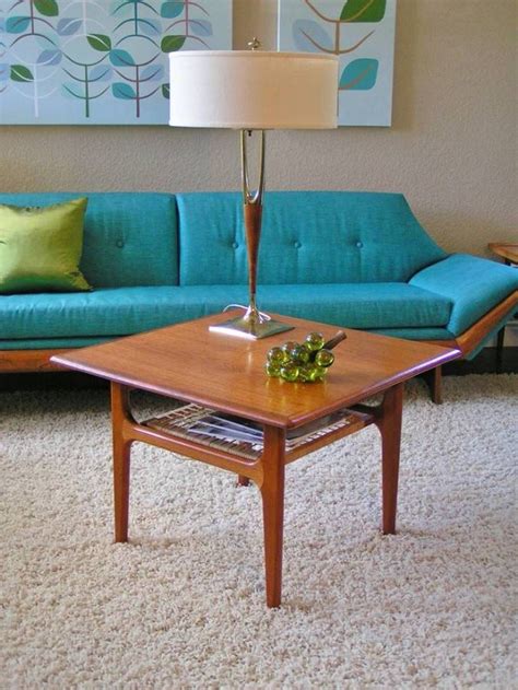 Furniture , Stylish Mid Century Coffee Table : Wooden Square Mid Century Cof… | Mid century ...