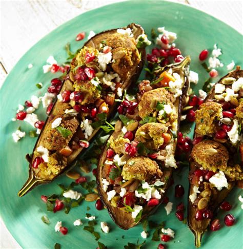 Baked Aubergine with Moroccan Falafel Crumb | Cauldron Foods