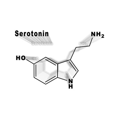 Premium Photo | Serotonin hormone structural chemical formula on a ...