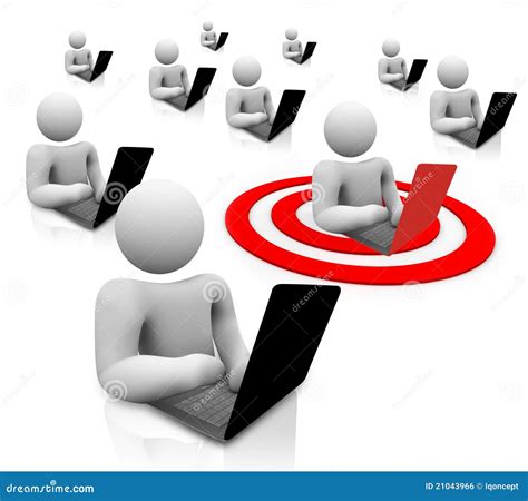 One Targeted Laptop Computer User Customer Person Royalty Free Stock Image - Image: 21043966