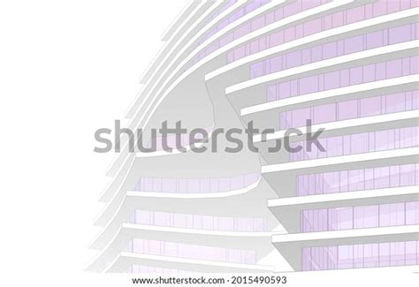 Futuristic Architecture Concept Drawing 3d Illustration Stock ...