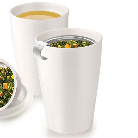 Tea Forte | Kati Tea Tumbler with Infuser | Orchid White