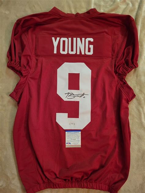 Bryce Young Autographed Signed Autograph Alabama Game Cut Custom Jersey ...