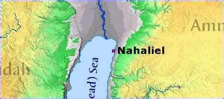 Map - Nahaliel - BibleBento.com