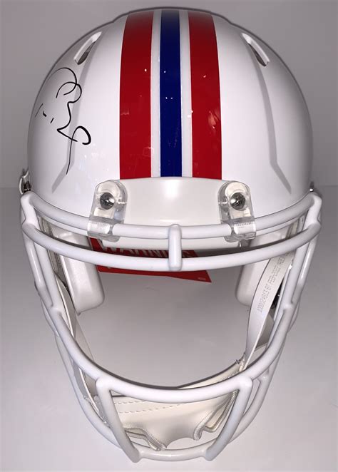 Tom Brady Autographed Patriots Authentic Throwback Helmet - The ...