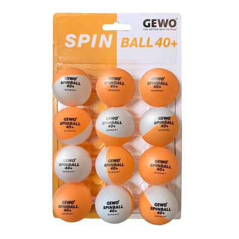 Table Tennis Balls: Gewo 40+ Table Tennis Training Spin Ball Orange ...