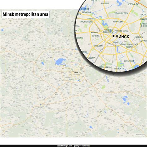 ScalableMaps: Vector map of Minsk (gmap regional map theme) | Map vector, Map, Vector