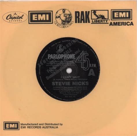 Stevie Nicks I Can't Wait - Promo Labels Australian Promo 7" vinyl single (7 inch record / 45 ...