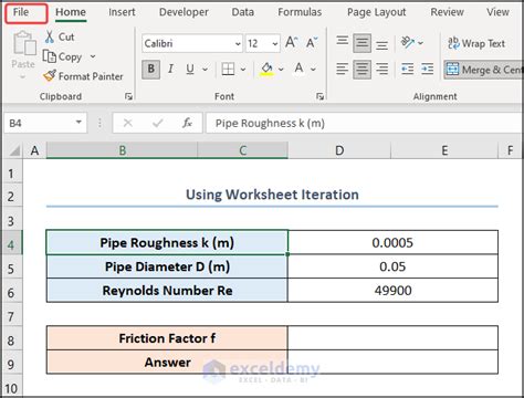 How to Solve Colebrook Equation in Excel (3 Simple Ways)