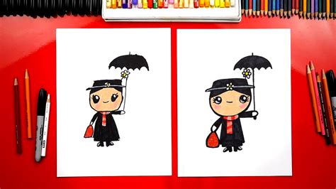 How To Draw Disney's Mary Poppins - Art For Kids Hub