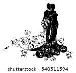 Bride And Groom Silhouette Clipart Free Stock Photo - Public Domain Pictures