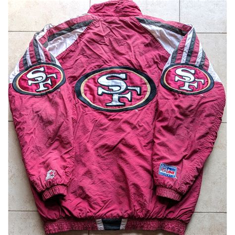 STARTER | Jackets & Coats | San Francisco 49ers 9s Starter Puffer Triple Logo Jacket L Red Nfl ...